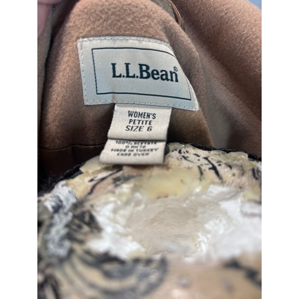 L.L. Bean Women’s Petite Wool Coat Size 6 Camel Tan Long Overcoat - Picture 10 of 10